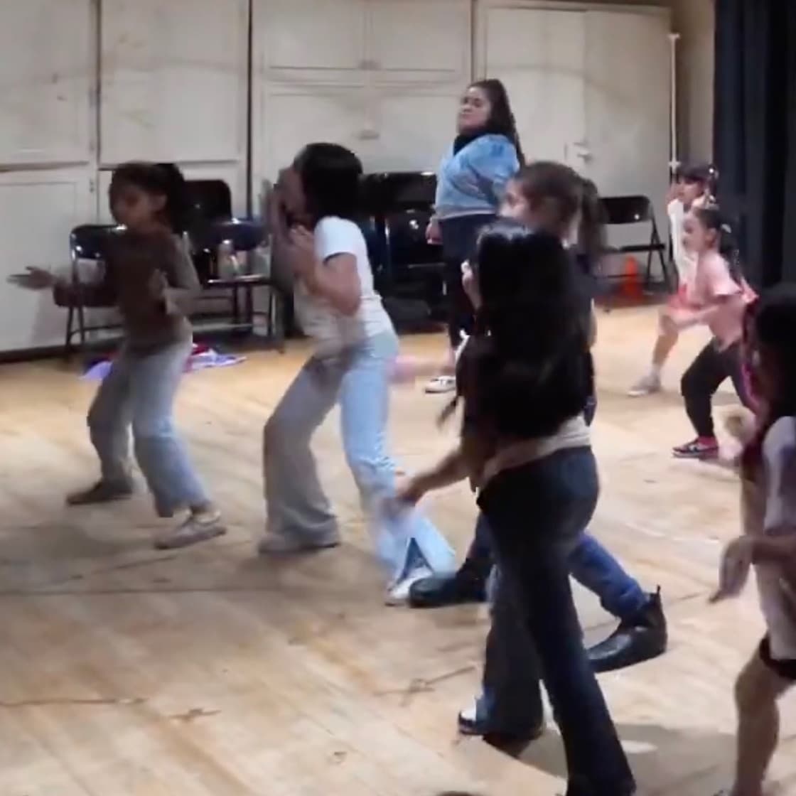 Students dancing together during an iAttend Dance session.